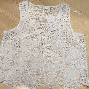 Seafolly Floral Lace Vest